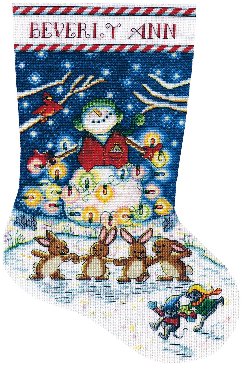 Design Works Counted Cross Stitch Stocking Kit 17" Long-Light The Night